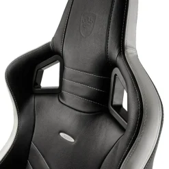 Silla Gaming Noblechairs Epic Real Cuero Blanco Rojo