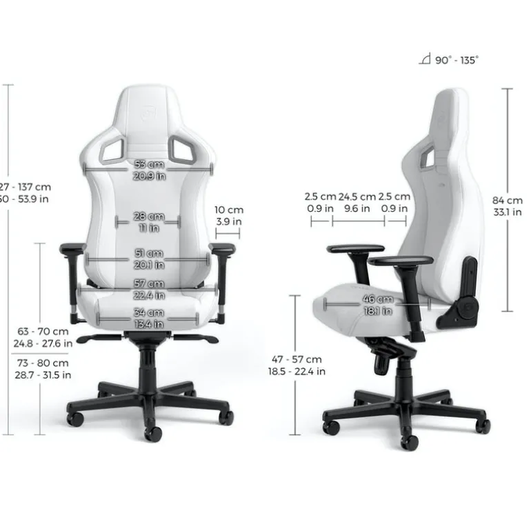 Silla Gaming Noblechairs Epic White Edition