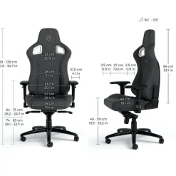 Silla Gaming Noblechairs Epic TX Fabric Edition Antracita