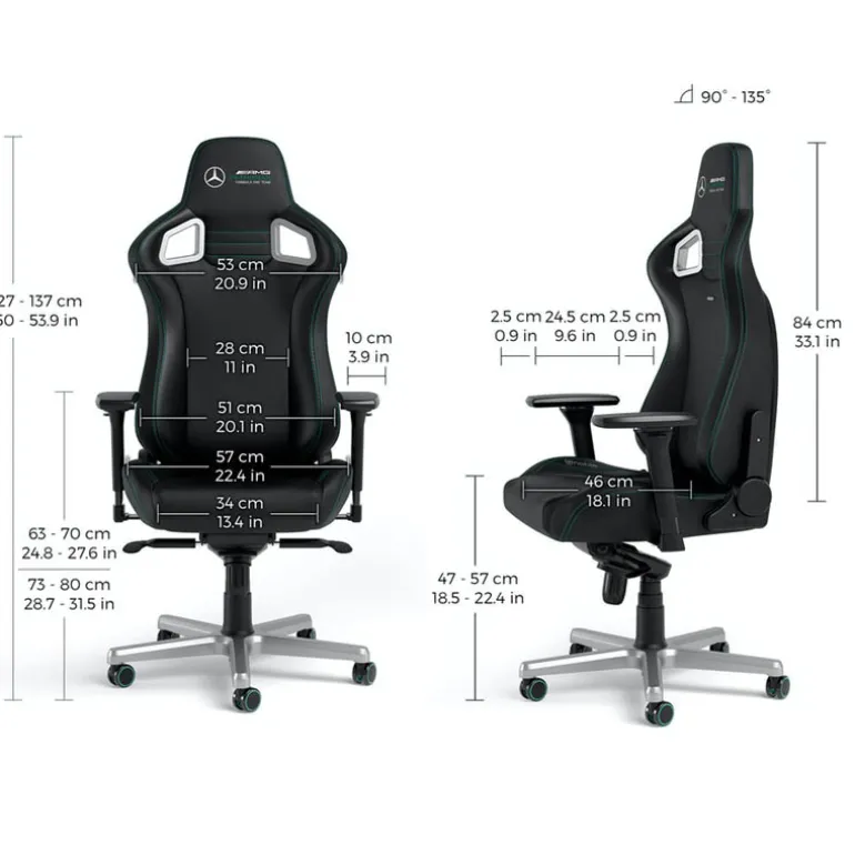 Silla Gaming Noblechairs Epic PU Cuero Mercedes AMG Petronas F1 TEAM