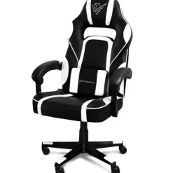 Silla Gaming Phoenix Trophy Cuero Negro/Blanco