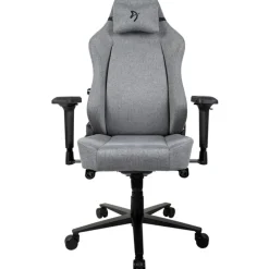 Silla Oficina Arozzi Primo Woven Fabric Gris Logo Negro