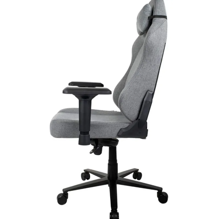 Silla Oficina Arozzi Primo Woven Fabric Gris Logo Negro