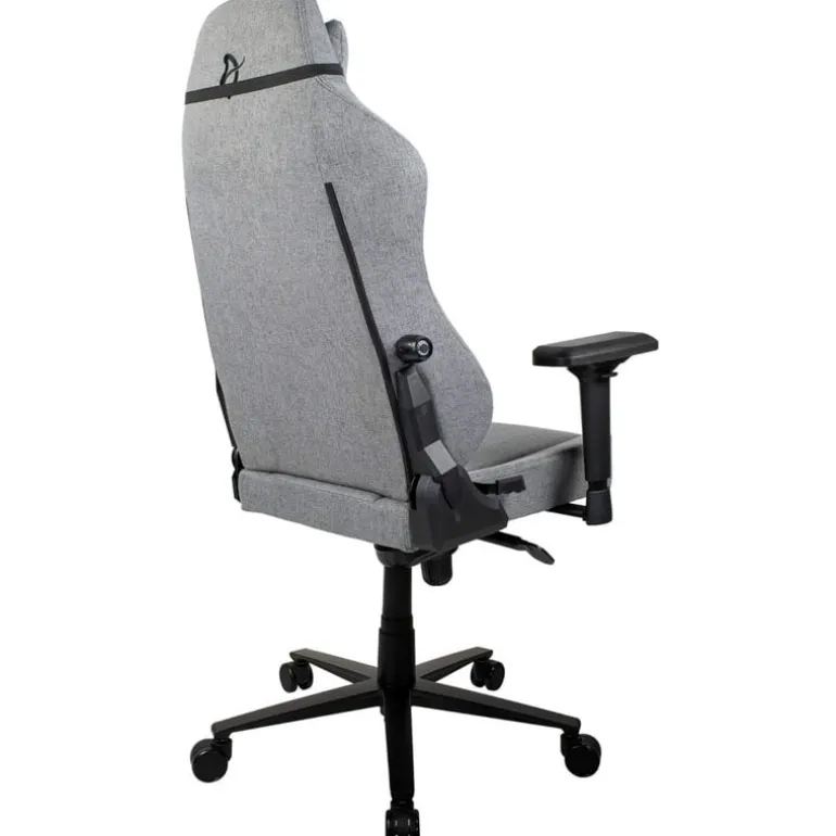 Silla Oficina Arozzi Primo Woven Fabric Gris Logo Negro