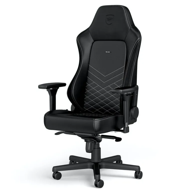 Silla Oficina Noblechairs Hero PU Cuero Negro Blanco