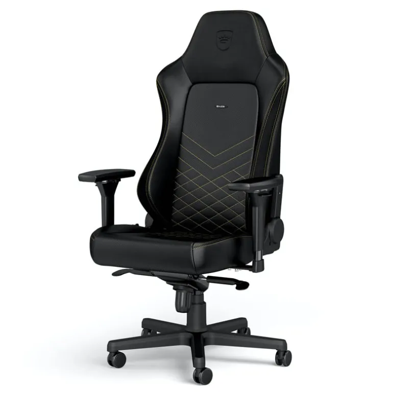 Silla Oficina Noblechairs Hero PU Cuero Negro Dorado