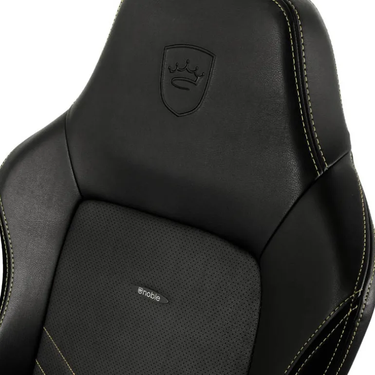 Silla Oficina Noblechairs Hero PU Cuero Negro Dorado