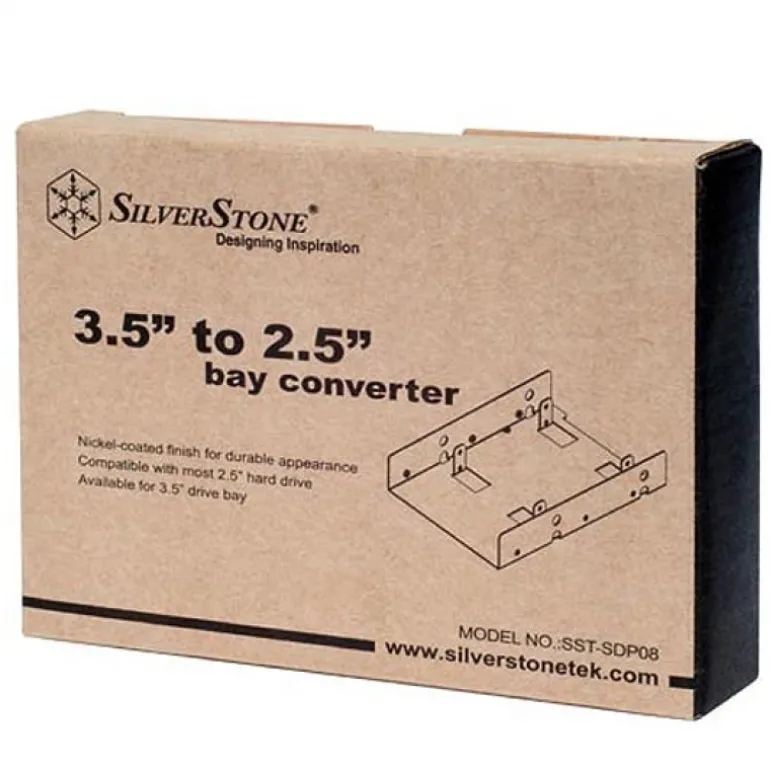 SilverStone SST-SDP08 Conversor de 3.5" a 2.5" - Adaptador Bahía