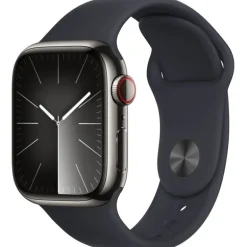 Smartwatch Apple Watch Series 9 41mm Caja Acero Grafito Correa Deportiva Medianoche M/L
