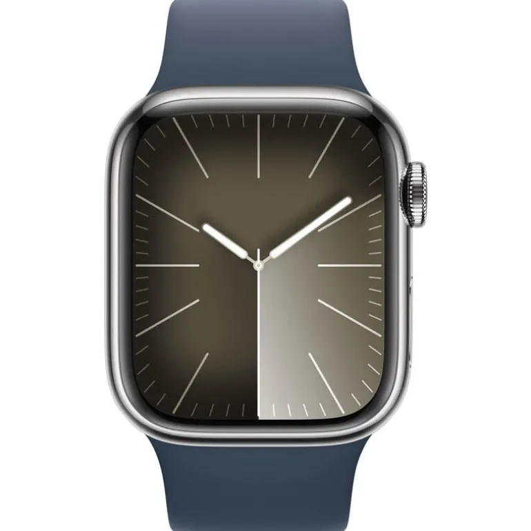 Smartwatch Apple Watch Series 9 41mm Caja Acero Plata Correa Deportiva Azul M/L