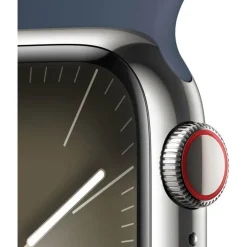 Smartwatch Apple Watch Series 9 41mm Caja Acero Plata Correa Deportiva Azul M/L