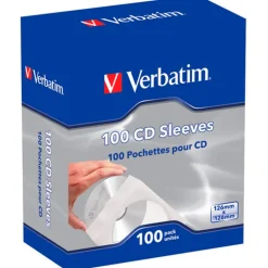Sobres De Papel Verbatim Con Ventana Transparente Para CD/DVD 100u