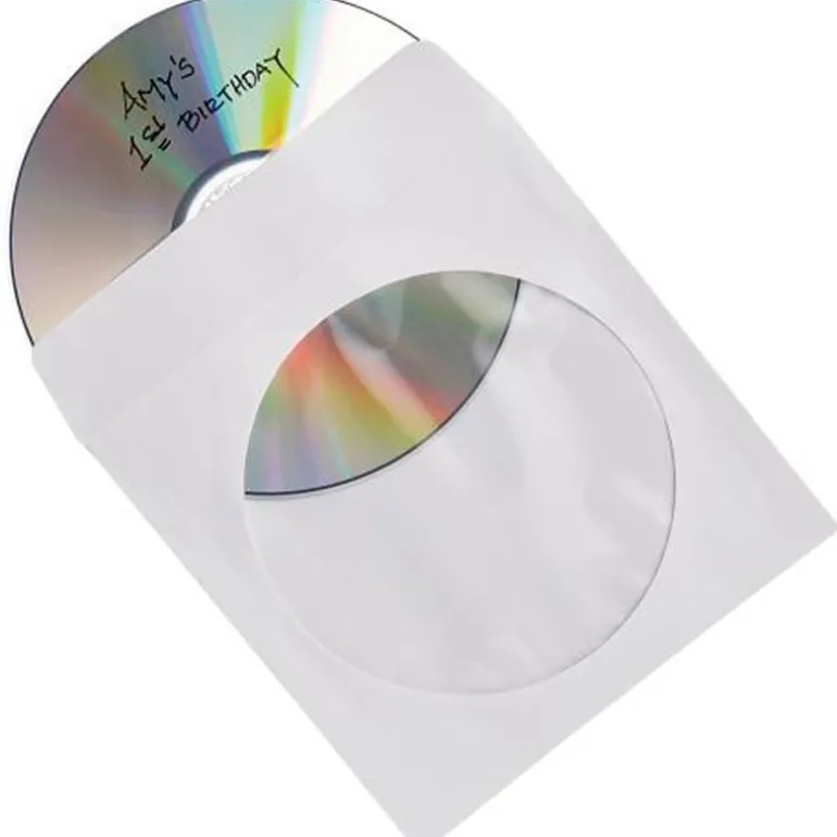 Sobres De Papel Verbatim Con Ventana Transparente Para CD/DVD 100u