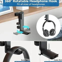 Soporte Auriculares KDD Giratorio 2 En 1