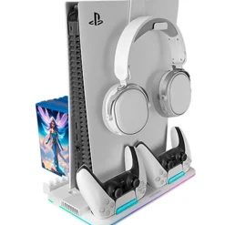 Soporte Mars Gaming MPS5-B2 Multifunción RGB Para PS5 Blanco