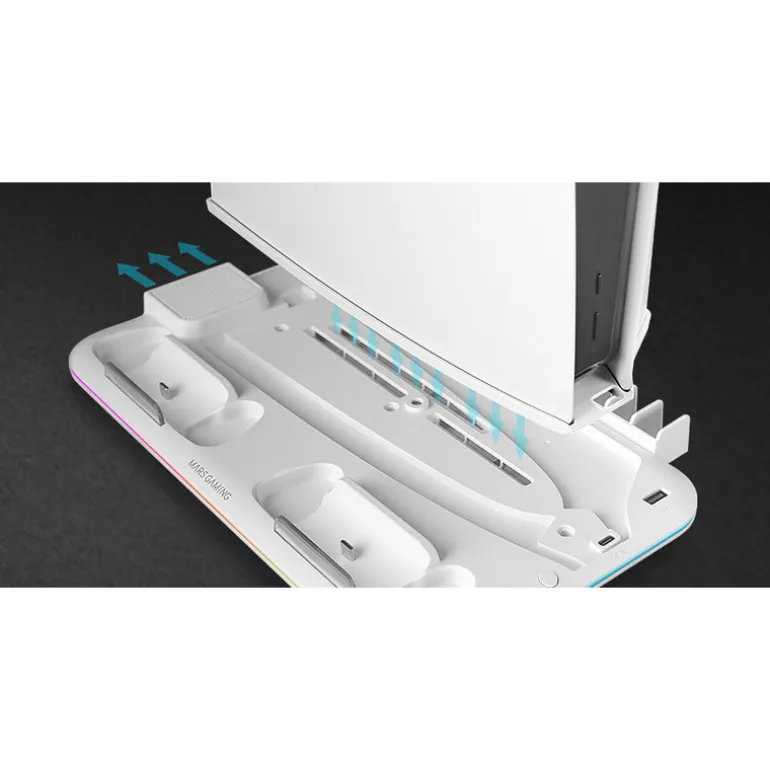 Soporte Mars Gaming MPS5-B2 Multifunción RGB Para PS5 Blanco