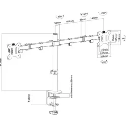 Soporte Monitor Ewent EW1512 Brazo Dos Monitores 13-27