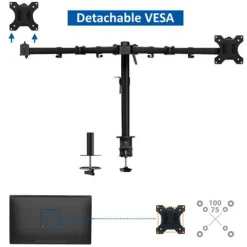 Soporte Monitor Ewent EW1512 Brazo Dos Monitores 13-27
