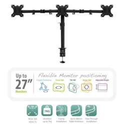 Soporte Monitor Ewent EW1512 Brazo Tres Monitores 27