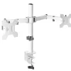 Soporte Monitor Mars Gaming MARM2 DUAL Profesional 13" A 27" Hasta 8kg Blanco