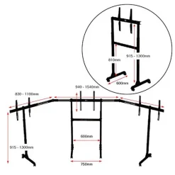 Soporte Monitor Next Level Racing Soporte Tres Monitores
