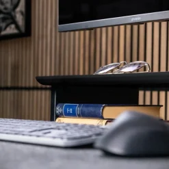 Soporte Monitor Phoenix Harmony Elevador Madera Negro