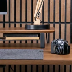 Soporte Monitor Phoenix Harmony Elevador Madera Marrón