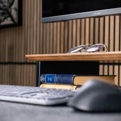 Soporte Monitor Phoenix Harmony Elevador Madera Marrón