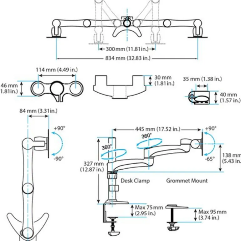 Soporte Monitor StarTech Soporte Con Brazos Articulados Para Dos Monitores