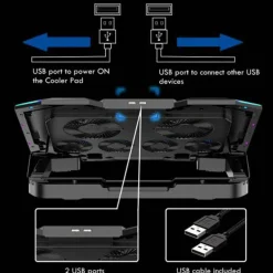 Soporte Portátil Ewent EW1260 6 Fan 17"