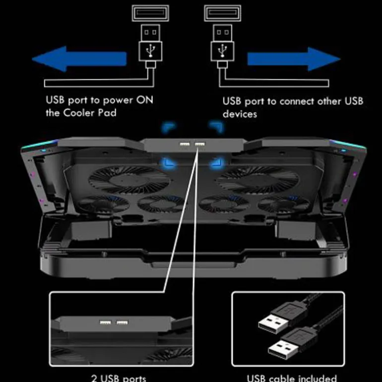 Soporte Portátil Ewent EW1260 6 Fan 17"