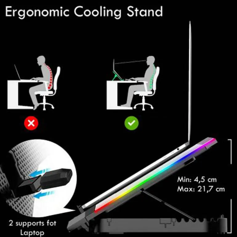 Soporte Portátil Ewent EW1260 6 Fan 17"