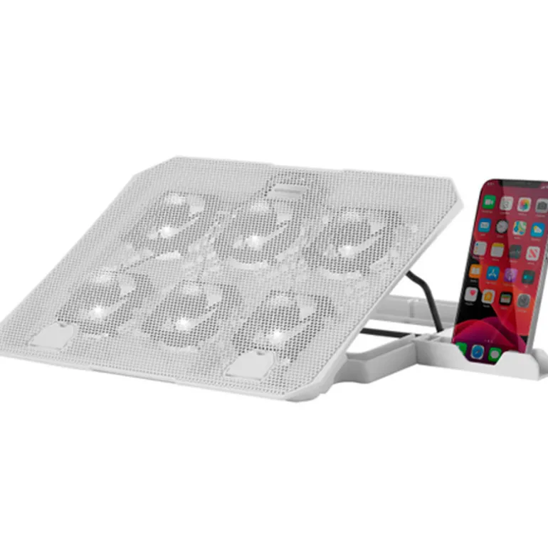 Soporte Portátil Mars Gaming MNBC23 Refrigerante Stand RGB Hasta 16" Blanco