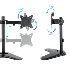 Soporte Tooq DB1702TN-B Mesa Dual 17/32"