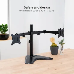 Soporte Tooq DB1702TN-B Mesa Dual 17/32