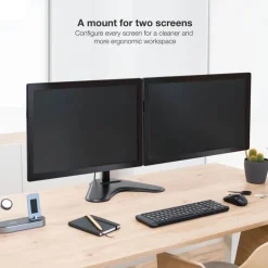 Soporte Tooq DB1702TN-B Mesa Dual 17/32