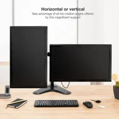 Soporte Tooq DB1702TN-B Mesa Dual 17/32