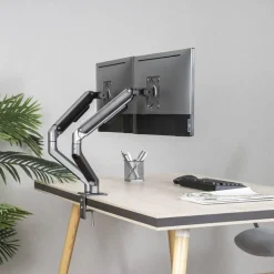 Soporte Tooq DB4132TNR-G Sobremesa Dual 17/32