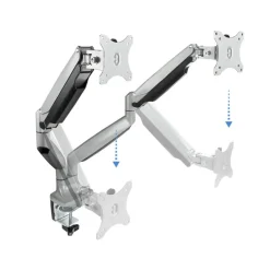 Soporte Tooq DB3132TNR-S Sobremesa Dual 13/32