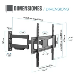 Soporte TV iggual SPTV13 37-70 50kg Pared Full