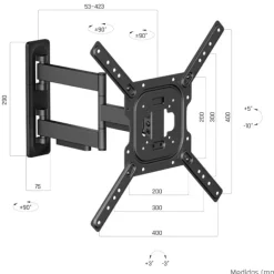 Soporte TV iggual SPTV09-L De Pared Full 23