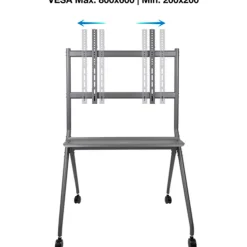 Soporte TV TooQ iSTAND FS20205M-B De Suelo Con Ruedas 50-86" Hasta 120kg Gris