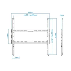 Soporte TV Tooq LP1070F-B Pared 32/70