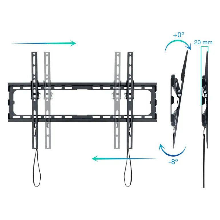 Soporte TV TooQ LP1081T-B 37" a 80" Negro
