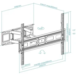 Soporte TV Tooq LP7866TN-B 37