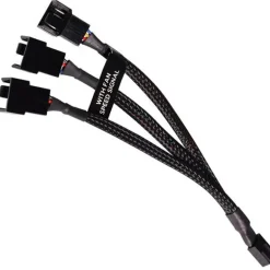 Splitter Alphacool 4 Pines 3x4 PWM 15cm Negro