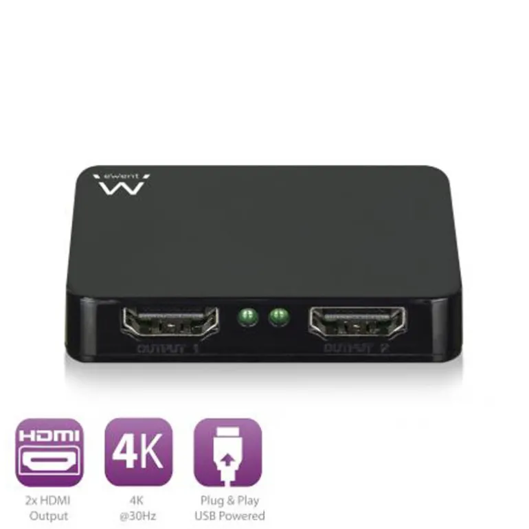 Splitter Ewent EW3720 HDMI 4K 2 En 1