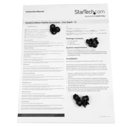 StarTech Bandeja Estante Ventilado de 1U Para Armario Rack de Servidores - Bandeja Rack