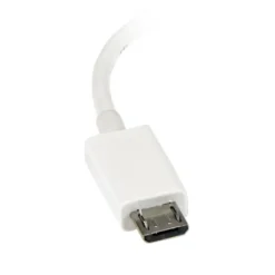 Startech Cable Adaptador Micro USB a USB OTG Blanco de 12cm - Macho a Hembra - Cable USB