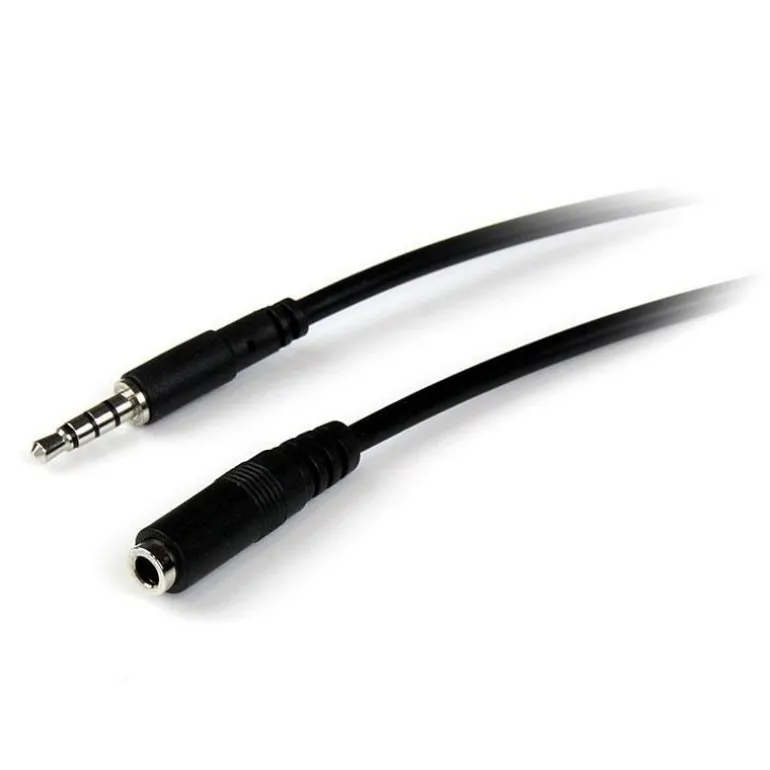 Startech Cable Alargador de Auriculares Minijack Macho/Hembra 1m - Cable Audio/Vídeo